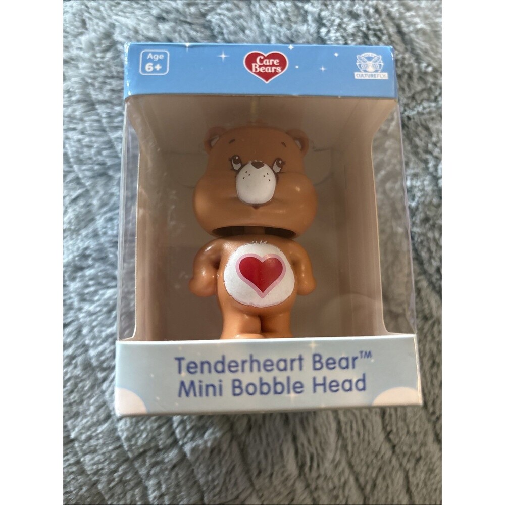 Care Bears Tenderheart Bear™ Mini Bobble Head Figure Toy Culturefly Cloudco New - Picture 1 of 6